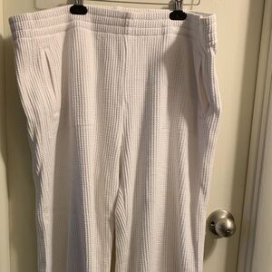 White Waffle Jogger Norma Kamali Pants
